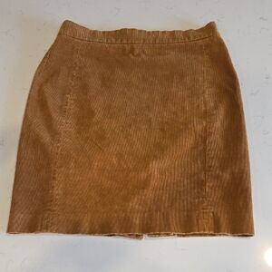 J. Crew Corduroy Knee Length Skirt. Brown Color